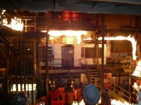 Požár ve skladišti při atrakci Backdraft