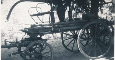 Hasičská stříkačka "koňka", stav před 1960